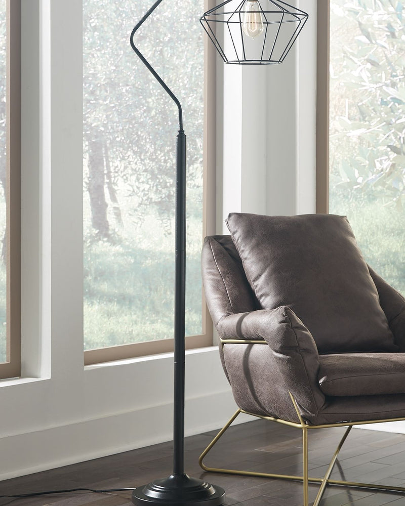 Makeika - Black - Metal Floor Lamp