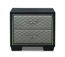 LUXOR NIGHTSTAND-BLACK/SILVER