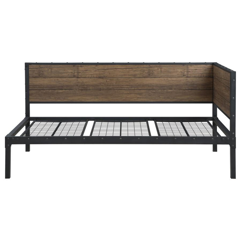 Getler - Metal Twin Daybed - Weathered Chestnut