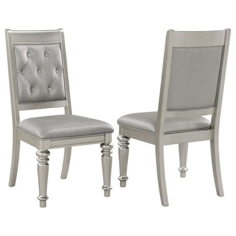 Bling Game - Dining Side Chair (Set of 2) - Metallic Platinum