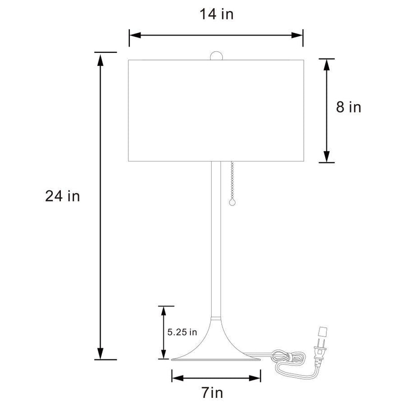 Elmira - Drum Shade Metal Lamp