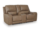 Silverbrooke Power Reclining Loveseat with Console