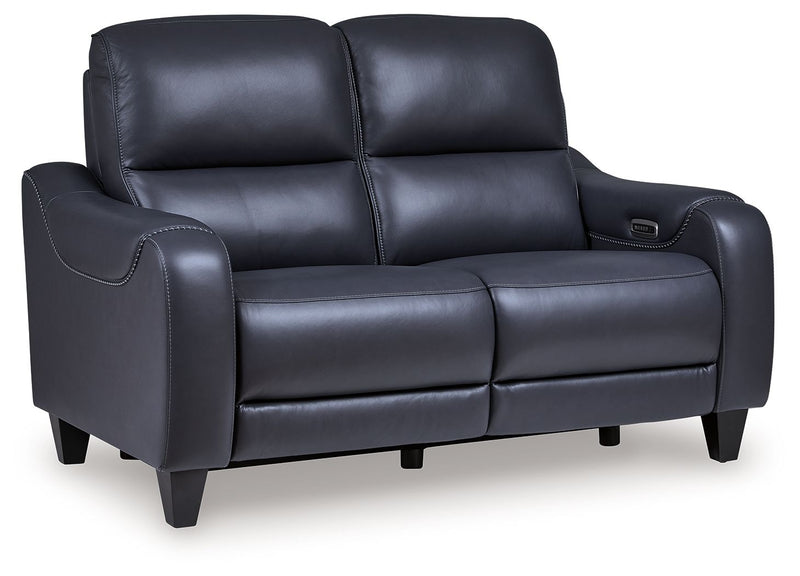 Mercomatic - Power Reclining Loveseat With Adj Headrest