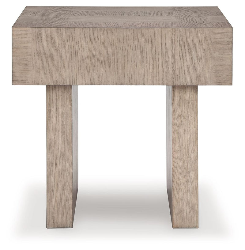 Jorlaina - Light Grayish Brown - Square End Table