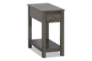 NOAH END TABLE WITH DRAWER-GRAY