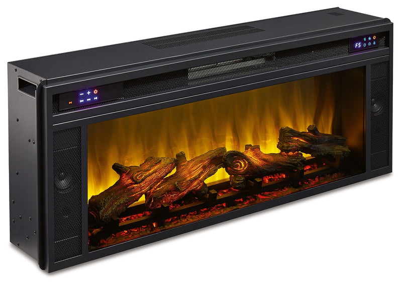 Entertainment - Black - Fireplace Insert - Rectangular