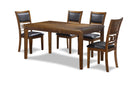 GIA 60" DINING TABLE+CHAIRS (5 PCS/CTN) -BROWN