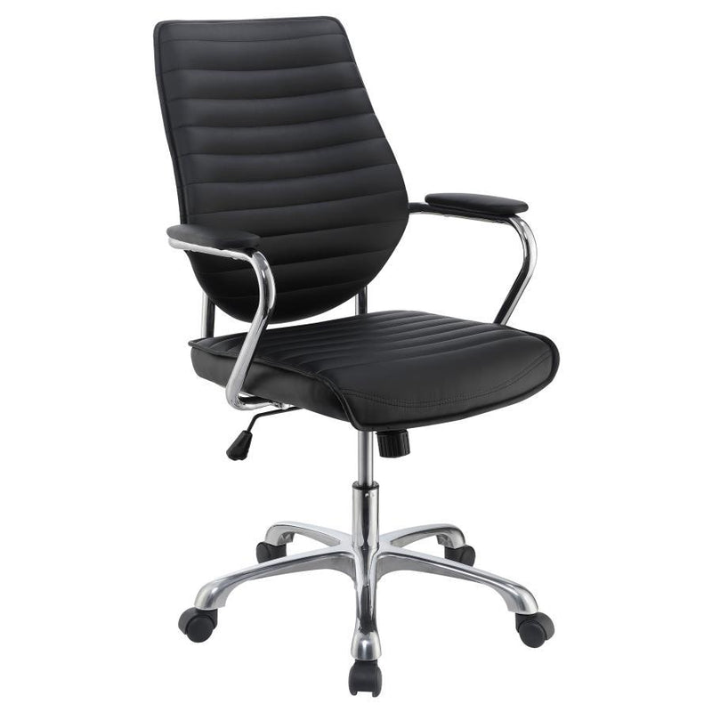 Chase - Upholstered Adjustable Home Office Desk Chair - Black