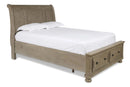 New Classic Furniture Allegra King Storage Bed in Pewter