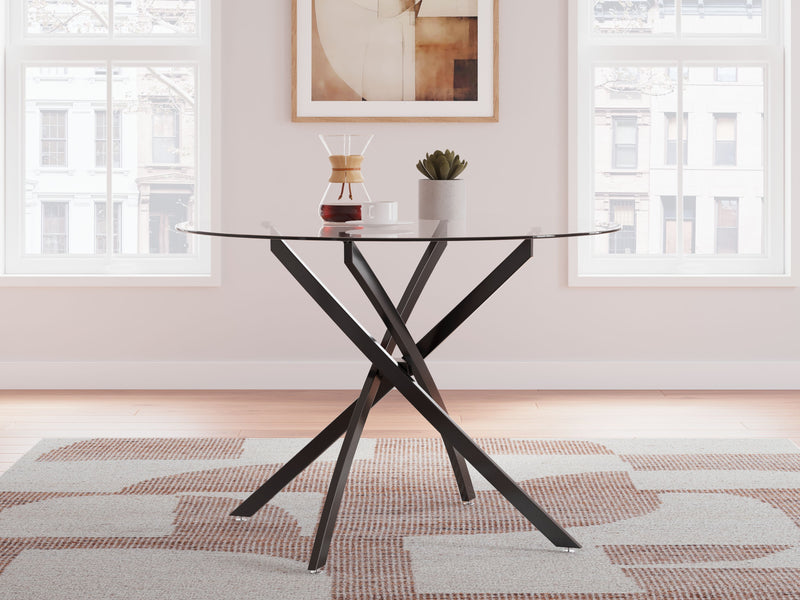 Pharwynn - Black - Round Dining Room Table