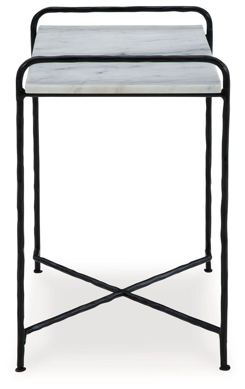 Ashber - White / Black - Accent Table