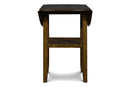 GIA 42" COUNTER DROP LEAF TABLE W/2 CHAIRS-BROWN