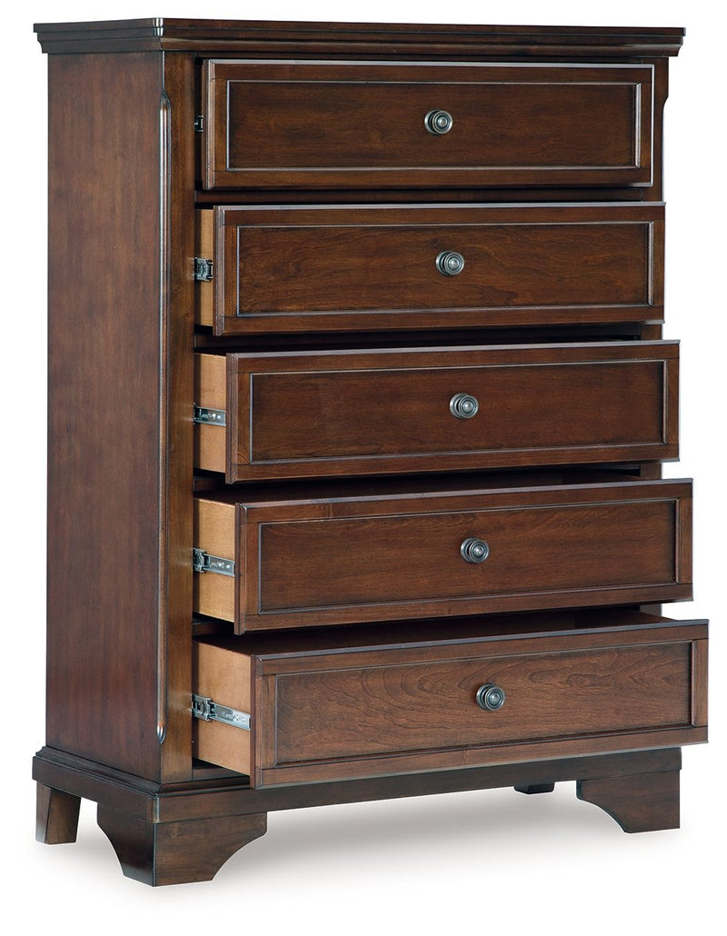 Trellington - Brown - Five Drawer Chest