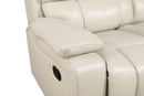 CICERO RECLINING CONSOLE LOVESEAT-CREAM