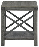 Freedan - Grayish Brown - Square End Table