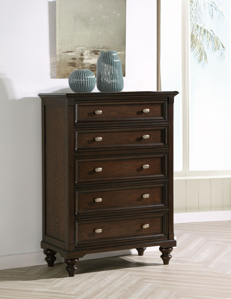 Andover - 5-Drawer Chest Of Drawers - Dark Oak