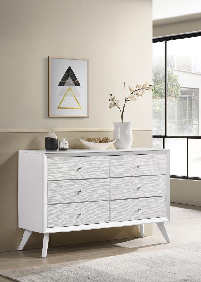 Janelle - 6-Drawer Dresser - White