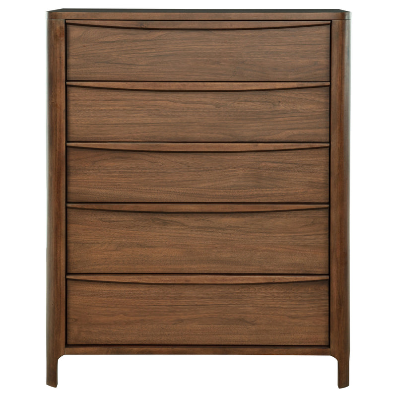 Maderia - 5-Drawer Chest Of Drawers - Walnut