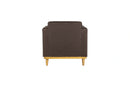 AIDEN CHAIR W/1 THROW PILLOW-CHOCOLATE