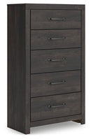 Hollivern - Dark Gray - Five Drawer Chest