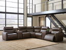 ModZ Power Reclining Sectional with Audio Consoles