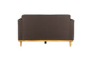 AIDEN LOVESEAT W/2 THROW PILLOWS-CHOCOLATE